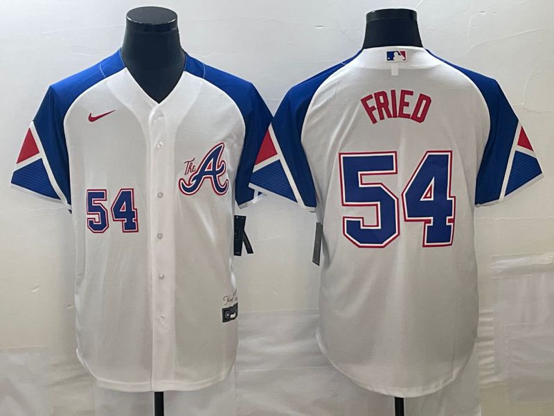 Men Atlanta Braves #54 Fried White City Edition 2024 Nike MLB Jersey style 2->atlanta braves->MLB Jersey